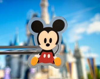 Mickey Mouse Sitting Doll Sticker: Waterproof Vinyl Decal