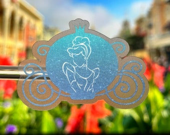 Cinderella Laptop Sticker | Cinderella Carriage Planner Sticker | Disney Princess Waterproof Sticker Vinyl Decal