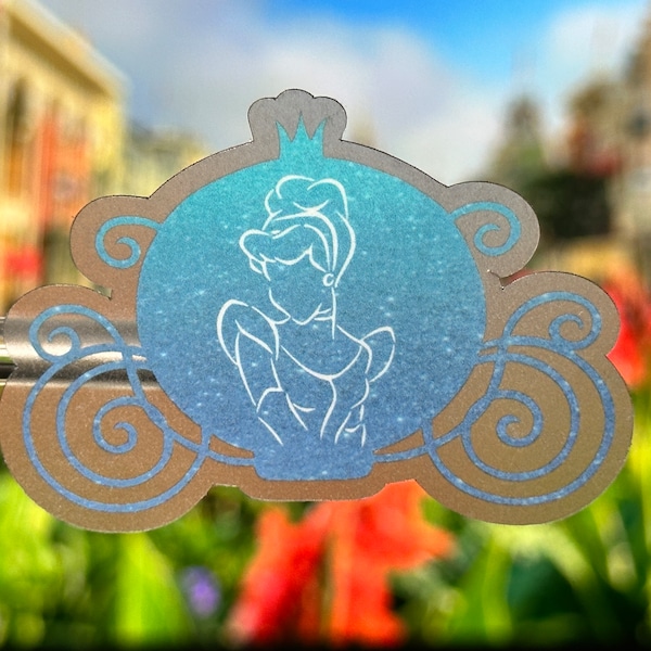 Cinderella Laptop Sticker | Cinderella Carriage Planner Sticker | Disney Princess Waterproof Sticker Vinyl Decal