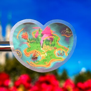 Peter Pan Neverland Map Heart Laptop Sticker | Peter Pan Planner Sticker | Neverland Map Waterproof Sticker Vinyl Decal