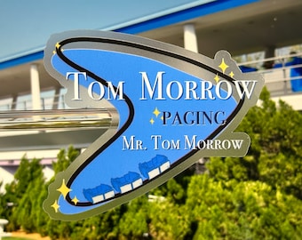 Paging Tom Morrow Laptop Sticker | Peoplemover Planner Sticker | Tomorrowland People Mover Waterproof Sticker Vinyl Decal