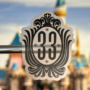 Club 33 Logo Sticker: Disneyland Waterproof Vinyl Decal