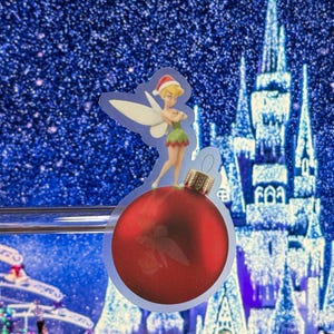 Tinker Bell Christmas Ornament Laptop Sticker | Disney Christmas Fairy Planner Sticker |  Tinkerbell Waterproof Sticker Vinyl Decal