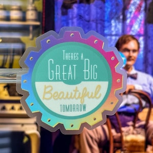 Adhesivo para portátil Carrusel del progreso / Adhesivo para agenda Great Big Beautiful Tomorrow / Adhesivo de vinilo Carrusel del progreso de Disney