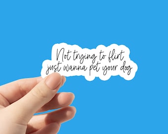Pegatina de perro divertida para portátil: vinilo impermeable