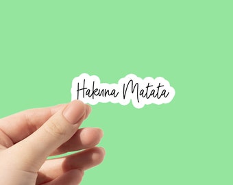 Hakuna Matata Sticker: Lion King Quote, Waterproof Vinyl Decal