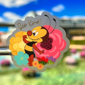 Crave a abelha seja adesivo amável para laptop | Etiqueta do planejador de Disney Epcot de <br> Entrega Rápida? Decalque de vinil adesivo à prova d'água Spike the Bee