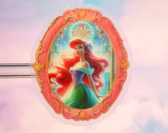 Adhesivo de vinilo impermeable con el retrato de Ariel