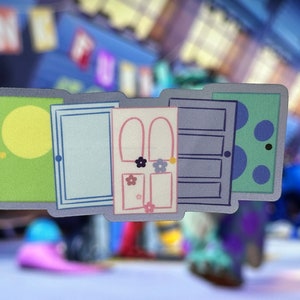 Boo Türen Laptop Aufkleber | Monsters Inc Türen Planner Aufkleber | Boo und Sully Vinyl Aufkleber Wasserdichter Aufkleber