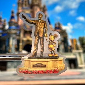 Partner Statue Laptop Aufkleber | Walt Disney Micky Maus Planer Aufkleber | Disney World Partners Vinyl Aufkleber wasserfest Aufkleber