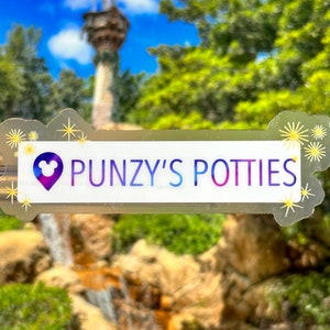 Punzy's Potties Destination Drop Pin Aufkleber | Disney World GPS Location Planner Aufkleber Wasserfester Aufkleber Vinyl Aufkleber