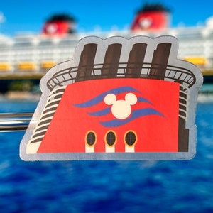 Disney Cruise Line Ship Stack Laptop Aufkleber | Disney Cruise Planer Aufkleber | DCL Fisch-Extender Vinyl Aufkleber Wasserdichter Aufkleber