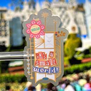 Kleine Wereld Disneyland Teken Laptop Sticker | Kleine Wereld Planner Sticker | Disneyland Kleine Wereld Vinyl Decal Waterdichte Sticker