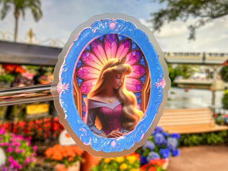 Princess Aurora Portrait Laptop Sticker Sleeping Beauty Planner Sticker