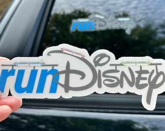 Run Disney Monorails Laptop Sticker | RunDisney Planner Sticker | Monorail Disney Marathon Waterproof Sticker Vinyl Decal