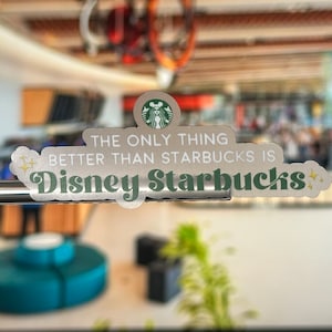 Disney Starbucks Laptop Sticker | Disney World Starbucks Planner Sticker | Disney Quote Starbucks Vinyl Decal Waterproof Sticker