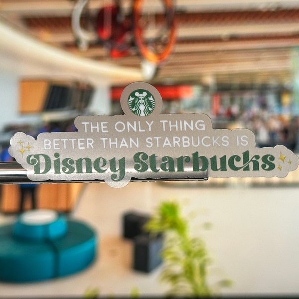 Disney Starbucks Laptop Sticker | Disney World Starbucks Planner Sticker | Disney Quote Starbucks Vinyl Decal Waterproof Sticker