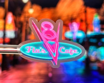 Calcomanía de Flo's V8 Cafe: vinilo impermeable de Cars Land
