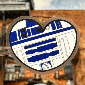 r2-d2 Droid Heart Sticker | Star Wars Droid Waterproof Sticker Vinyl Decal