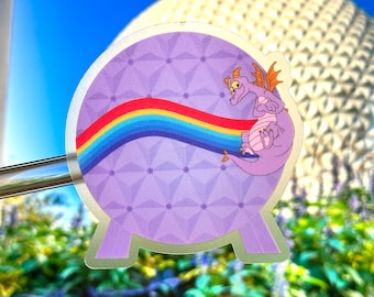 Figment Spaceship Earth Laptop Sticker | Epcot Journey Into Imagination Planner Sticker | SSE Vinyl Decal Waterproof Sticker