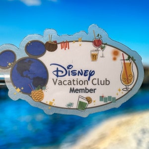 Disney Vacation Club Tiki Drinks Laptop Sticker | DVC Member Planner Sticker | DVC Logo Waterproof Sticker Vinyl Decal