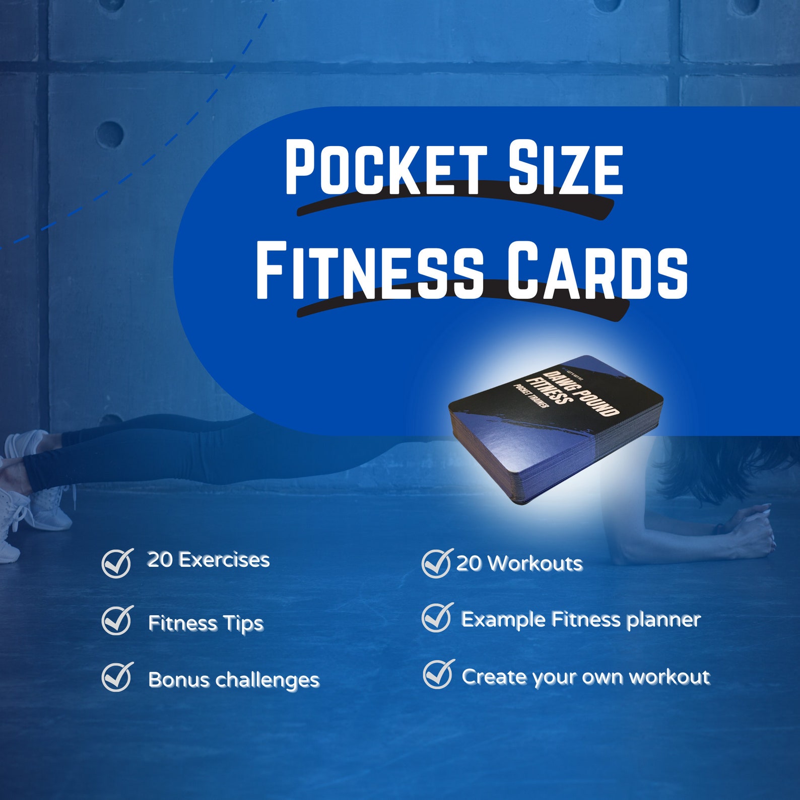 Exercise Cards Travel Size Fitness Card at Home Workout | Etsy