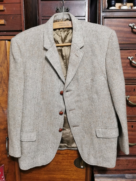 Vintage Harris Tweed, 1970s Jacket by Dunn & Co. … - image 2