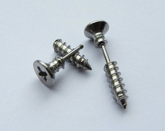 Funky screw thread earrings / fun and quirky