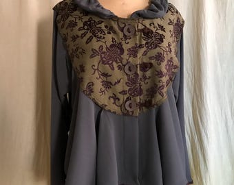 Dry Sage cropped swing jacket