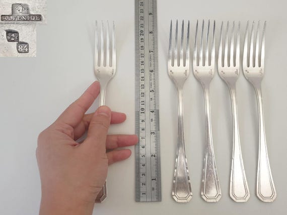 Christofle Alfenide 5 Silver Plated Table Forks Art Deco 'tosca