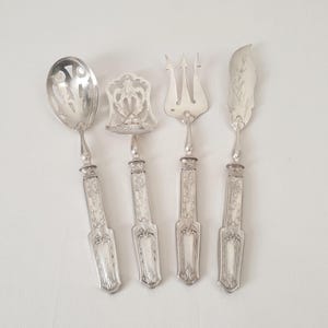 French Dessert Service in 950 Silver and Silver Plated Metal - Appetizer Serving Set in Louis XVI Style