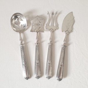 French Dessert Service in 950 Silver and Silver Plated Metal - Appetizer Serving Set in Louis XVI Style by Louis Coignet, Paris