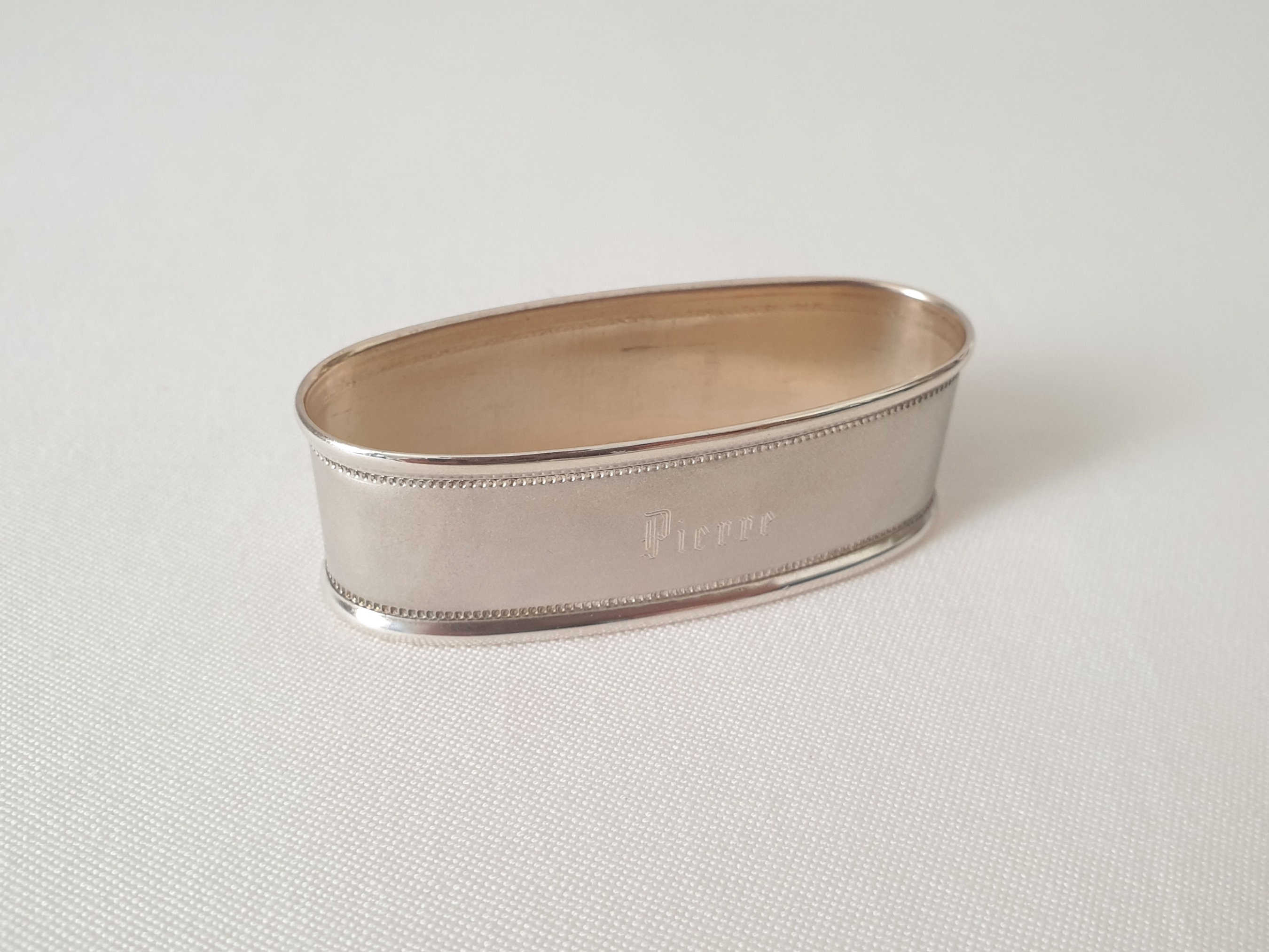 Bague Ceinture En Argent 835 ‒ Taille 50, Poinçonnée, Idéale Pour Un Cadeau élégant