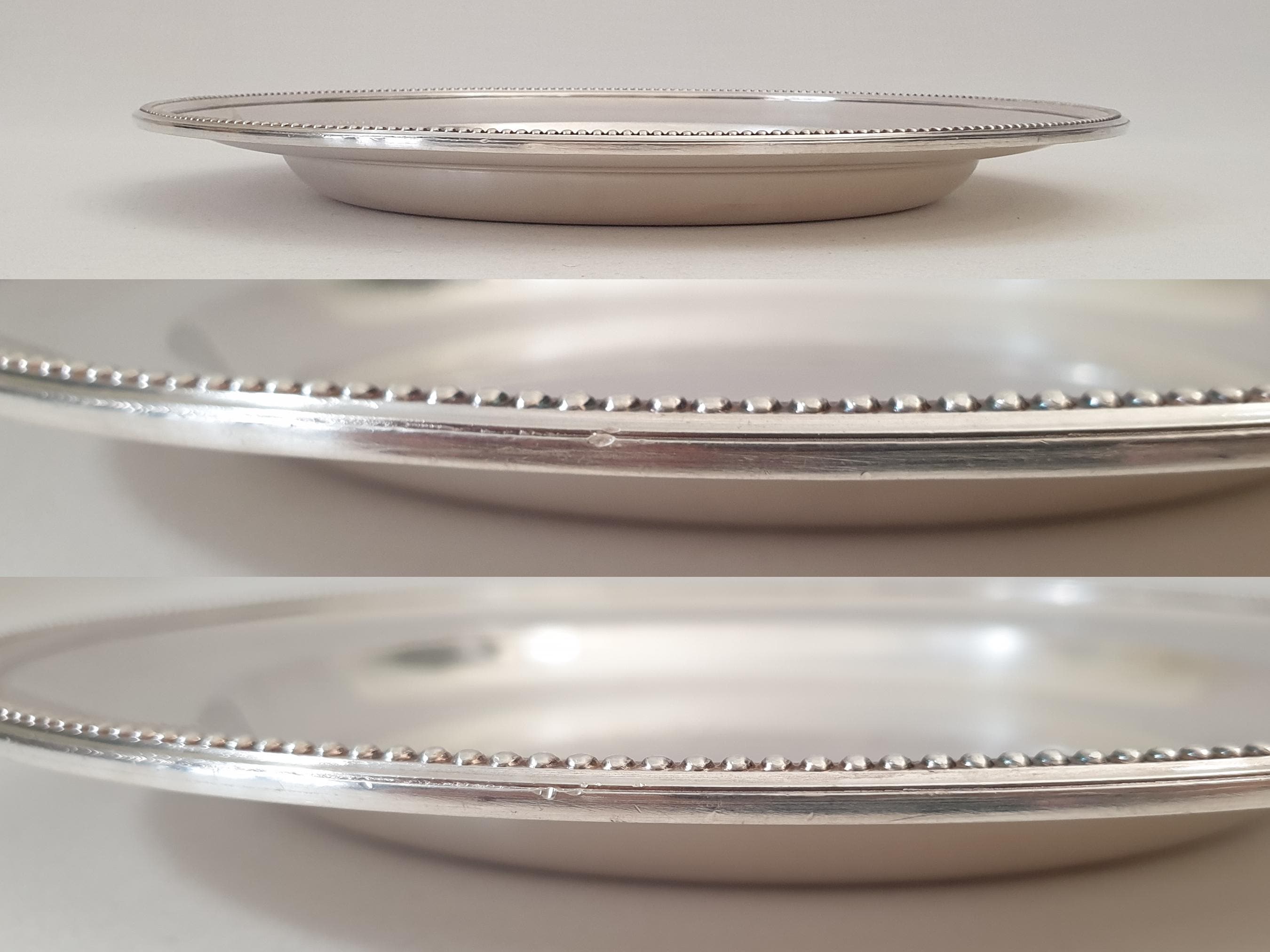 Christofle Silver Plated 30cm Pearls Round Platter or Serving Tray