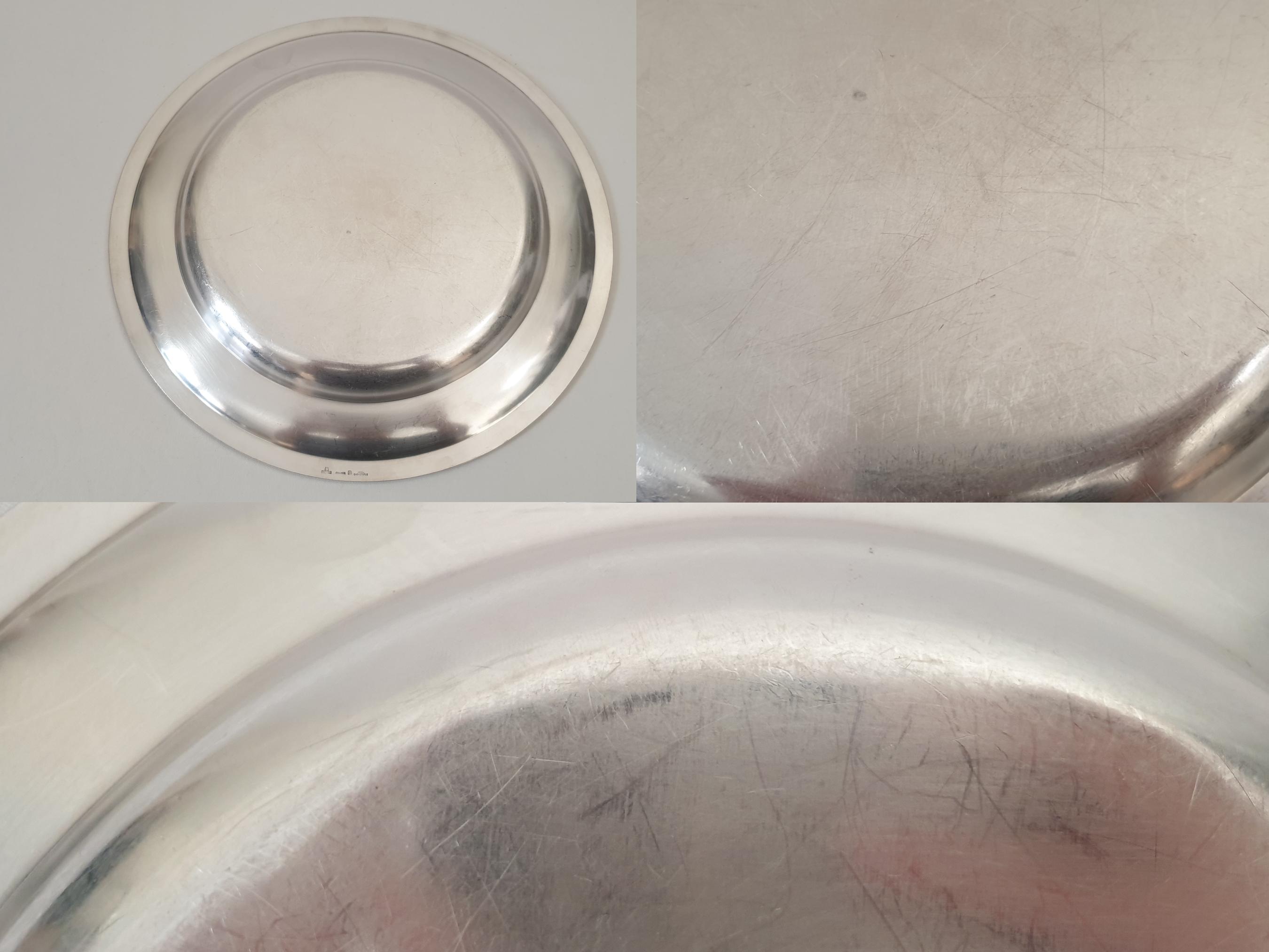 Christofle Silver Plated 30cm Pearls Round Platter or Serving Tray
