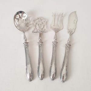 French Dessert Service in 950 Silver and Silver Plate - Appetizer Serving Set in Louis XVI Style