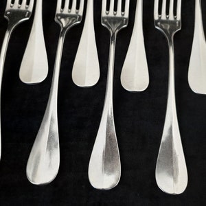 Set of Christofle Silver-Plated Cutlery 12 Dessert Spoons , 12 Dessert Forks Louis XVI Style Circa 1900s image 7