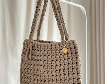 Crocheted handbag large • sustainable crochet bag • handmade tote bag • shopper bag • boho bag • crochet bag • gift for her
