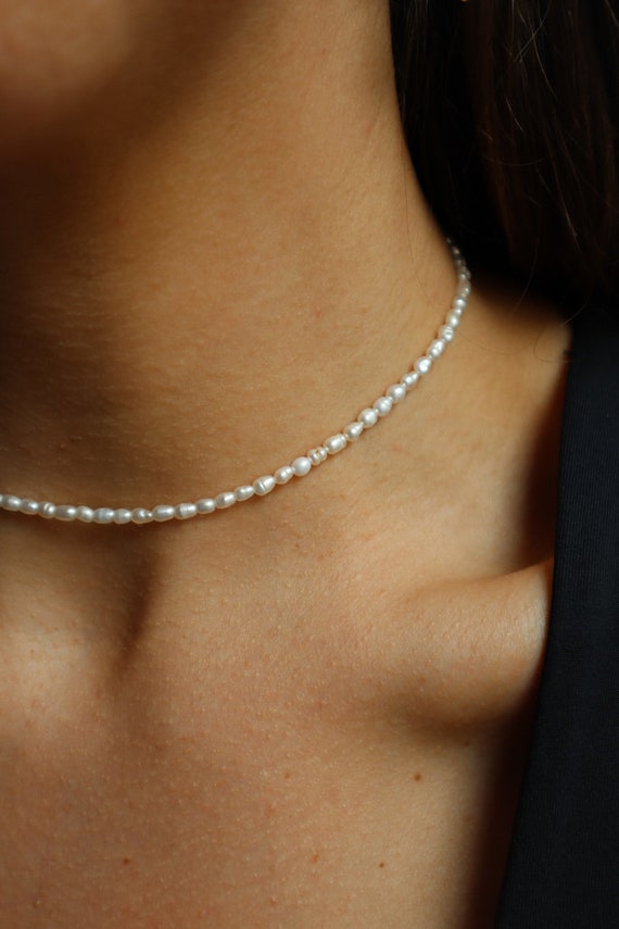 Collana Girocollo Con Perle Finte 12 Mm - Alta Lucentezza, Oro, Regalo Per Sposa E Damigella, Acciaio Inox