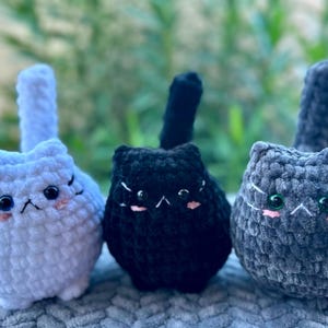 Crochet Cat Plushie, soft chubby kitty stuffed animal image 6