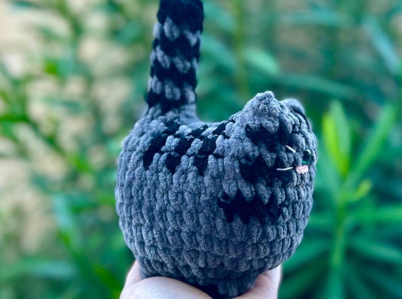 Crochet Cat Plushie, soft chubby kitty stuffed animal image 10
