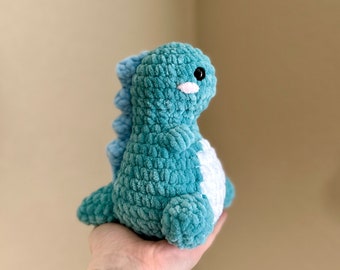 Crochet Baby Dino Plushie, chubby customizable dinosaur stuffed animal