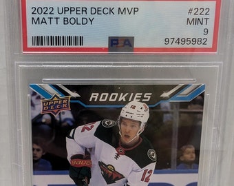 2022/2023 joueur par excellence du jeu Upper Deck, Matt Boldy #222 PSA 9 MINT Minnesota Wild