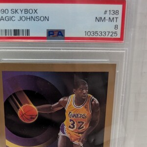 1990 Skybox Basketball Magic Johnson #138 PSA 8 Near Mint LA Lakers