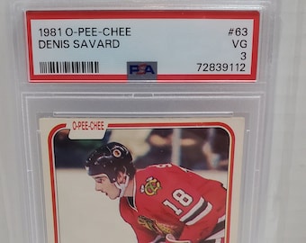 1981/82 O-Pee-Chee  Denis Savard Rookie  #63 PSA 3 VG