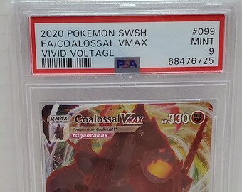 2021 Pokemon Vivid Voltage Full Art Coalossal Vmax #099 PSA 9 - Etsy