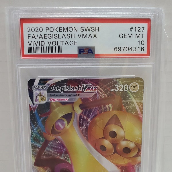 2021 Pokemon  Vivid Voltage Full Art Aegislash Vmax  #127/185 PSA 10 Gem Mint