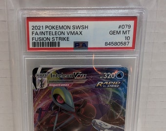 2021 Pokemon Fusion Strike Full Art Inteleon Vmax 079 PSA 10