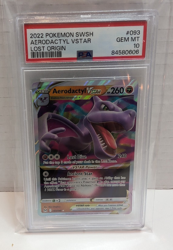 2022 Pokemon Lost Origins Aerodactyl Vstar 093 PSA 10 - Etsy 2022 Pokemon Lost Origins Aerodactyl Vstar 093 PSA 10 - Etsy