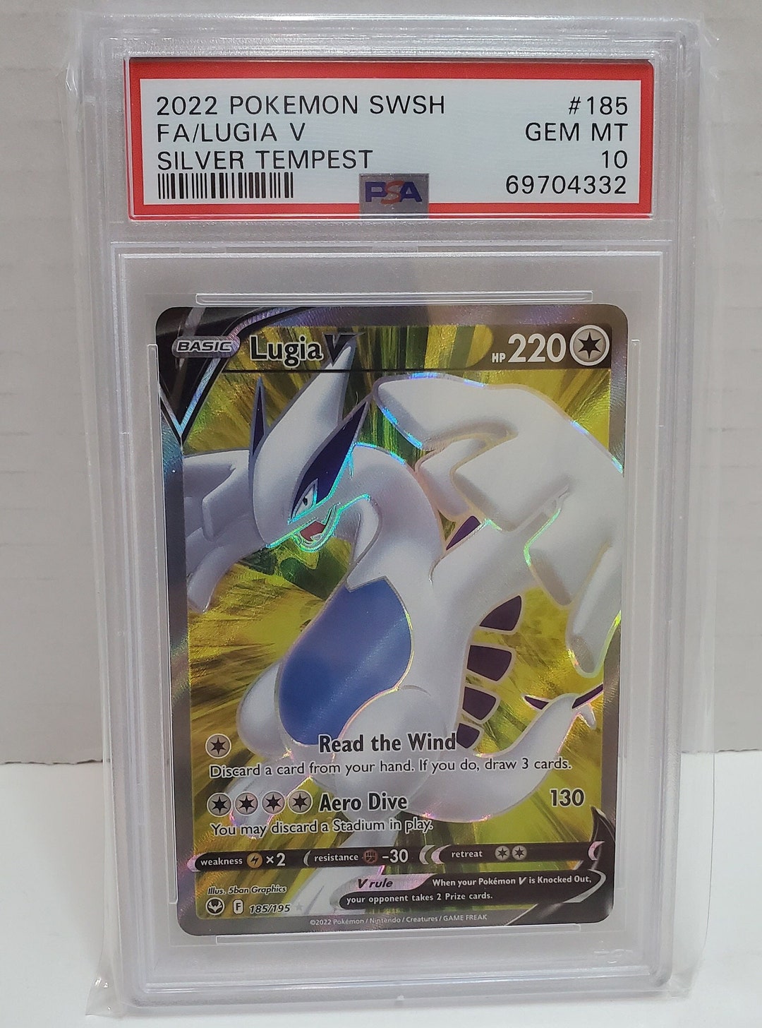 Lugia-V 185/195 in Portuguese Silver Tempest Pokémon TCG